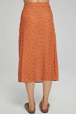 Cheap Chaser Brand Belle Midi Skirt - Tigerlily