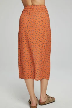 Cheap Chaser Brand Belle Midi Skirt - Tigerlily