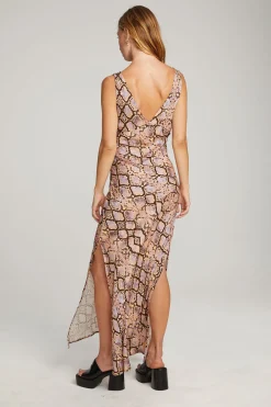 Clearance Chaser Brand Belle Python Print Maxi Dress