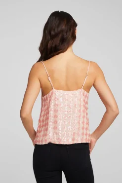 Discount Chaser Brand Bleeker Tank Top Embellished Check