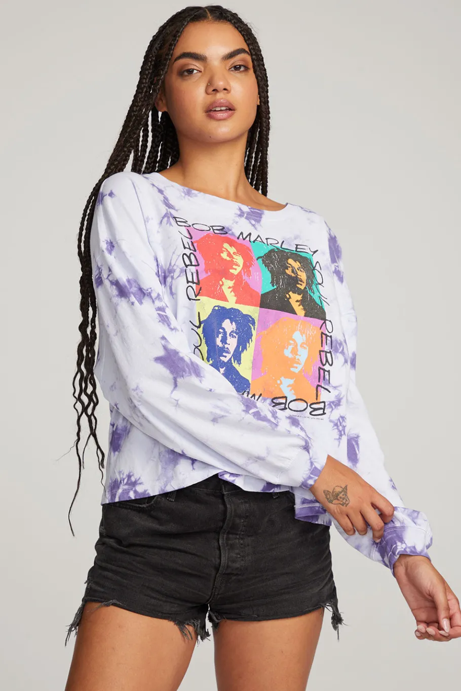 Cheap Chaser Brand Bob Marley Soul Rebel Long Sleeve Tee
