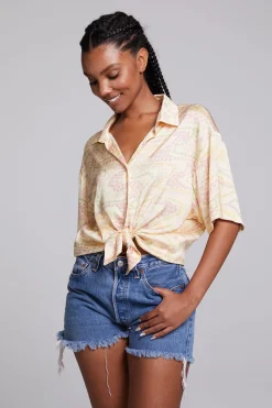 Online Chaser Brand Bocelli Vanilla Button Down