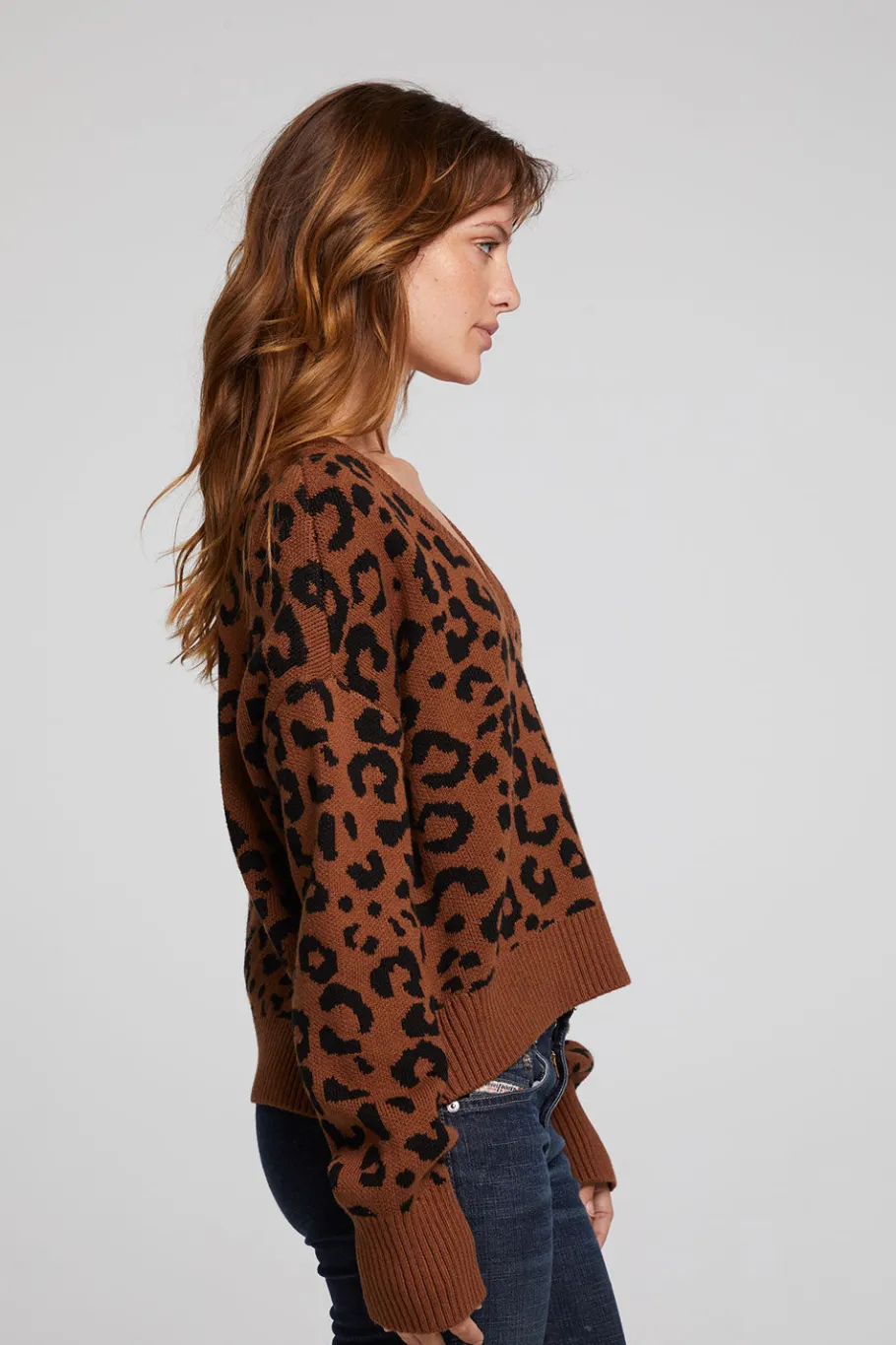 Sale Chaser Brand Bolinas Leopard Print Pullover