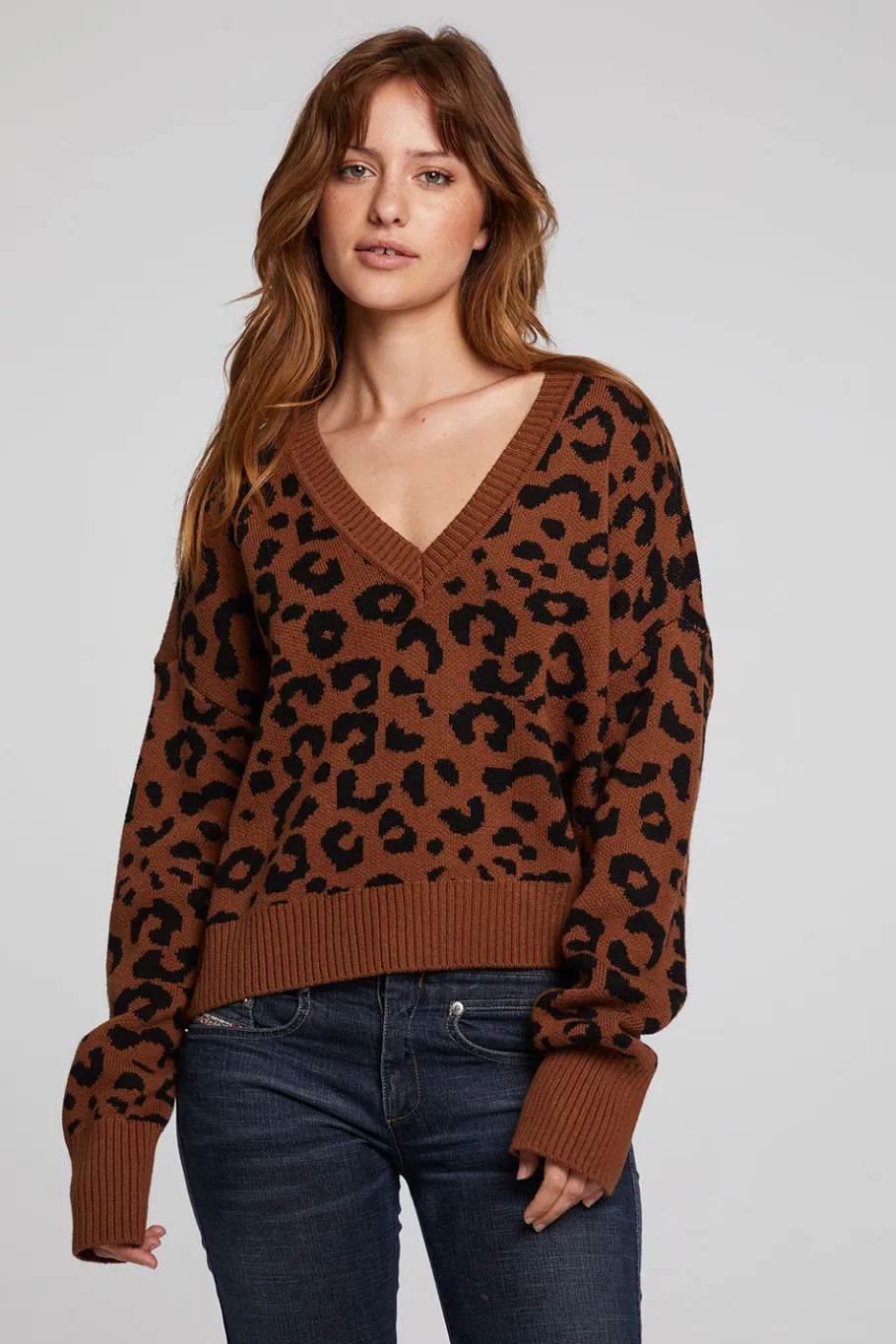 Sale Chaser Brand Bolinas Leopard Print Pullover