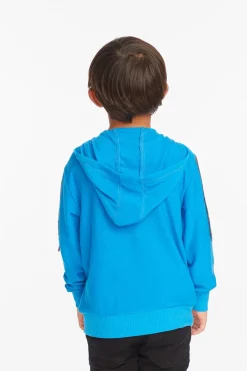 Hot Chaser Brand Bolt Blue Danube Long Sleeve Zip Up Hoodie