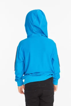 Hot Chaser Brand Bolt Blue Danube Long Sleeve Zip Up Hoodie