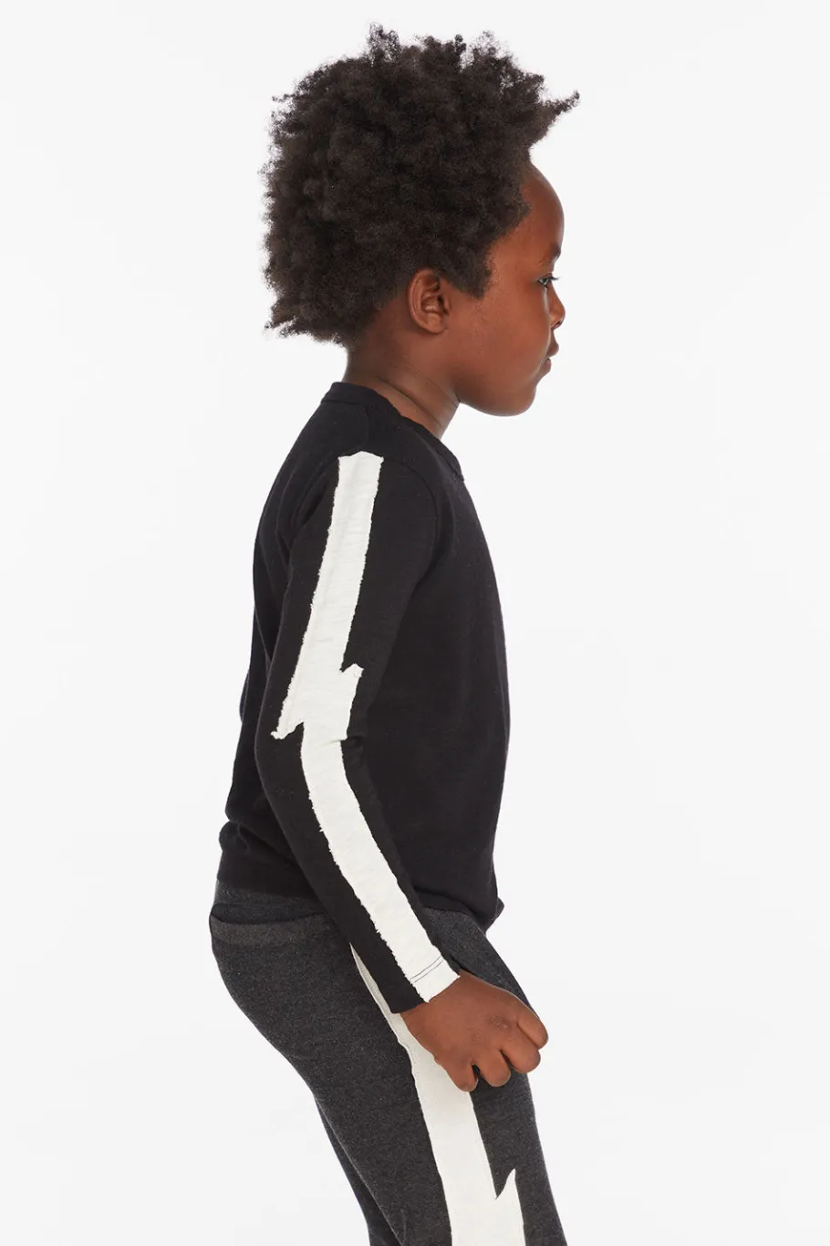 Shop Chaser Brand Bolt Crew Neck Licorice Long Sleeve Tee