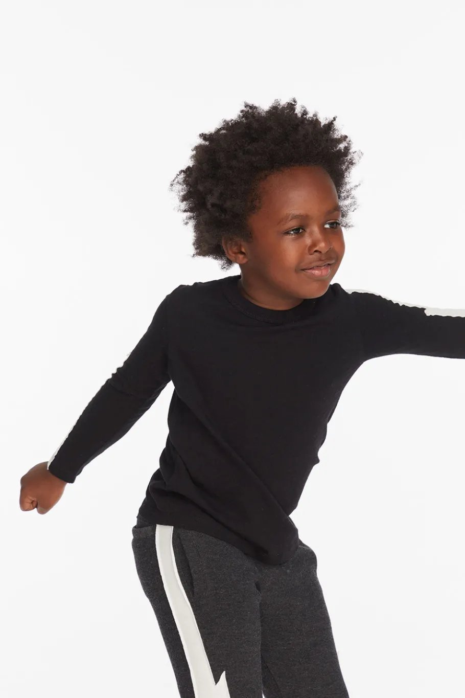 Shop Chaser Brand Bolt Crew Neck Licorice Long Sleeve Tee