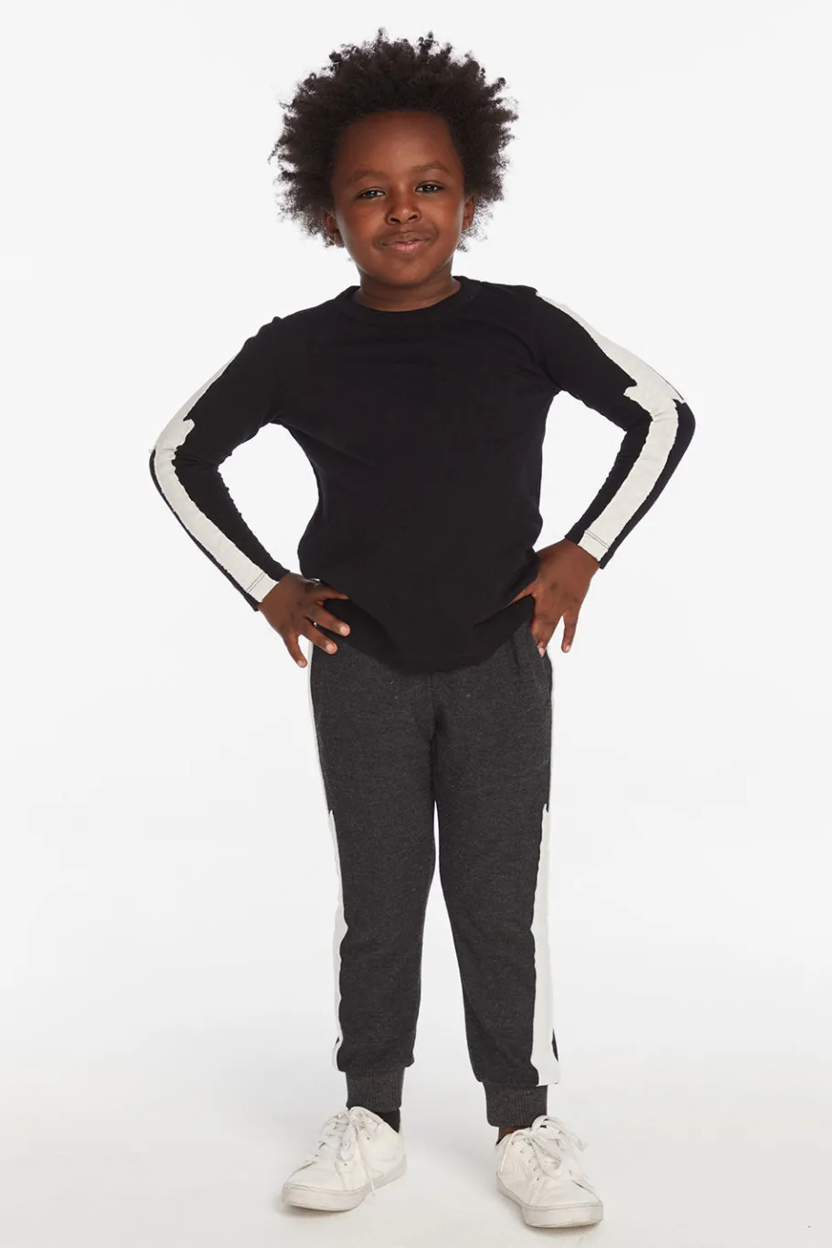 Shop Chaser Brand Bolt Crew Neck Licorice Long Sleeve Tee
