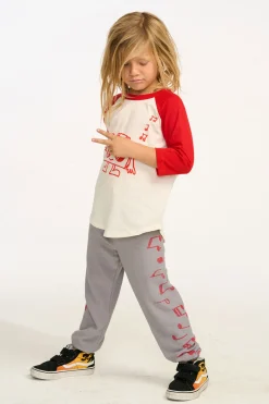 Fashion Chaser Brand Boombox Boys 3/4 Sleeve Raglan Baseball Tee