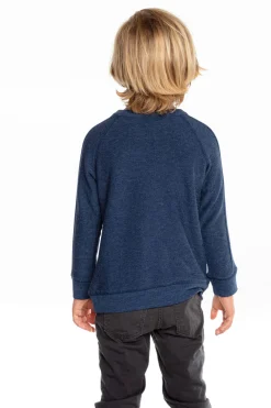 Sale Chaser Brand Boys Cozy Knit Long Sleeve Rib Panel Raglan Pullover