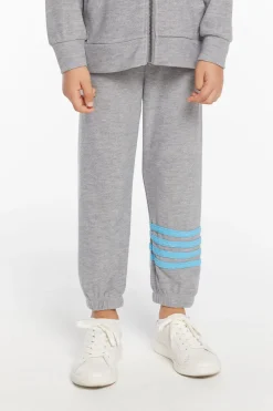 Hot Chaser Brand Boys Heather Grey No Side Seam Jogger With Strapping