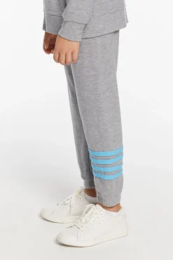 Hot Chaser Brand Boys Heather Grey No Side Seam Jogger With Strapping