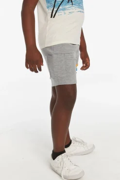 Sale Chaser Brand Boys Heather Grey Short With Strapping