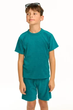 Sale Chaser Brand Boy's Lake Green Terry Cloth Tee