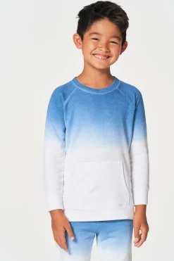 Discount Chaser Brand Boys Linen French Terry Long Sleeve Kanga Pocket Pullover
