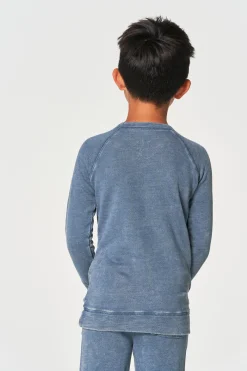 Flash Sale Chaser Brand Boys Linen French Terry Long Sleeve Kanga Pocket Pullover