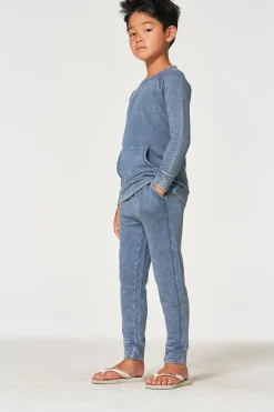 Flash Sale Chaser Brand Boys Linen French Terry Long Sleeve Kanga Pocket Pullover
