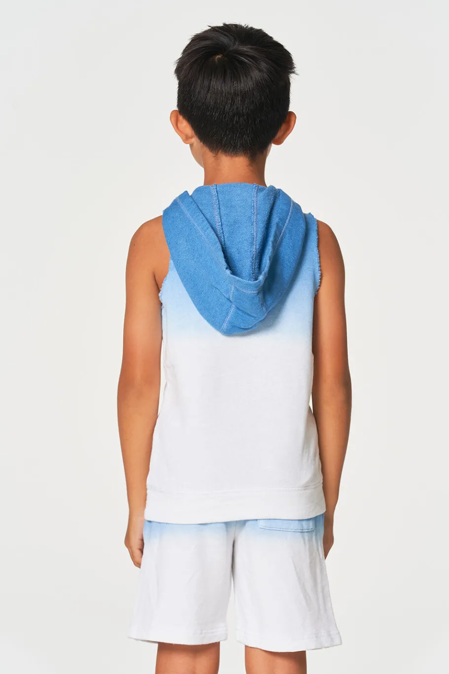 Cheap Chaser Brand Boys Linen French Terry Sleeveless Muscle Pullover Hoodie