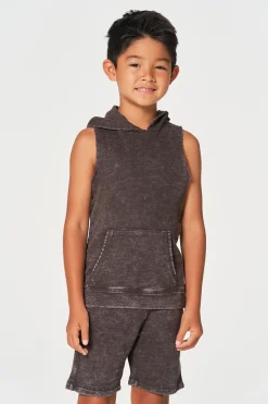 Flash Sale Chaser Brand Boys Linen French Terry Sleeveless Muscle Pullover Hoodie