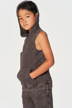 Flash Sale Chaser Brand Boys Linen French Terry Sleeveless Muscle Pullover Hoodie
