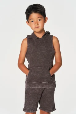 Flash Sale Chaser Brand Boys Linen French Terry Sleeveless Muscle Pullover Hoodie