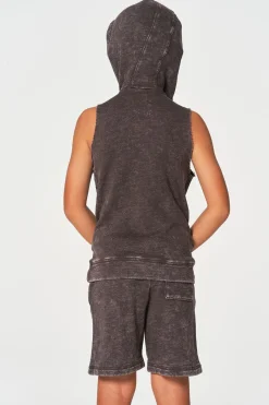 Flash Sale Chaser Brand Boys Linen French Terry Sleeveless Muscle Pullover Hoodie