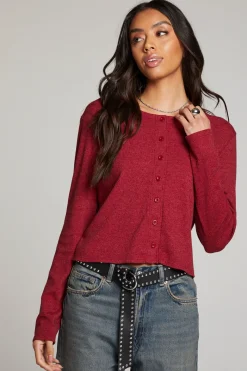 Cheap Chaser Brand Brady Blood Red Button Up Pullover