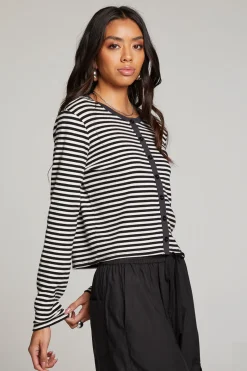 Shop Chaser Brand Brady Punk Stripe Button Up Pullover