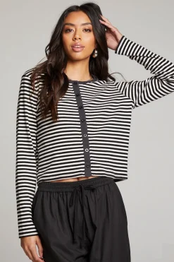 Shop Chaser Brand Brady Punk Stripe Button Up Pullover