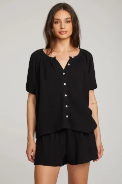 Hot Chaser Brand Brentwood Licorice Blouse