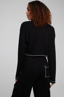 Outlet Chaser Brand Briaa Shadow Black Long Sleeve Tee