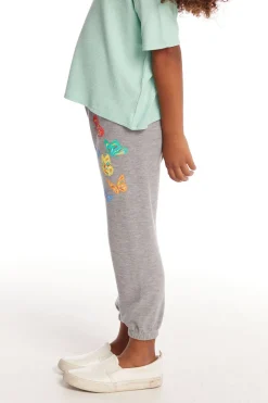 Shop Chaser Brand Butterflies Girls Cozy Knit Sweatpant