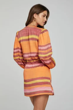 New Chaser Brand Cabrillo Mini Dress - Sunset Stripe