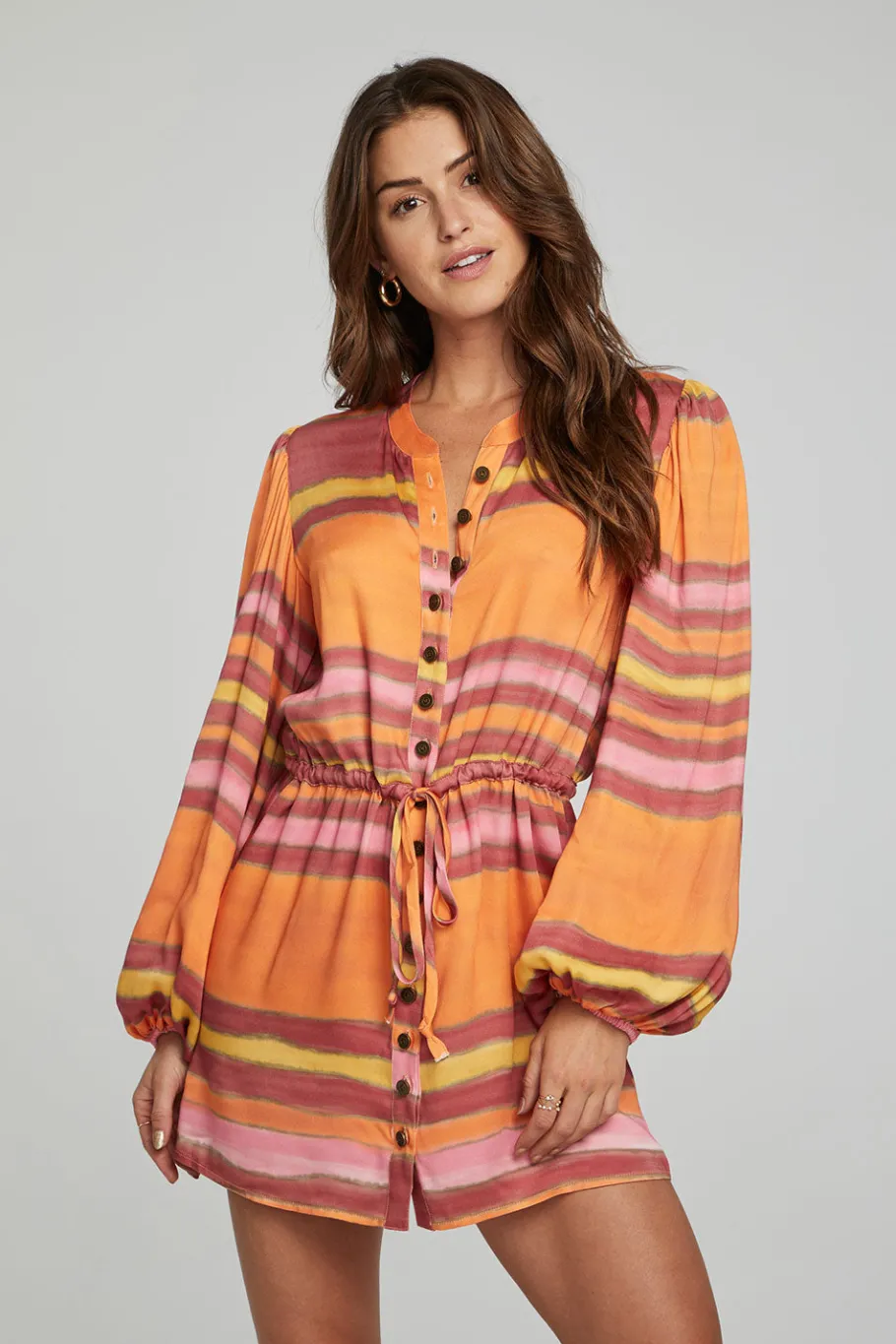 New Chaser Brand Cabrillo Mini Dress - Sunset Stripe