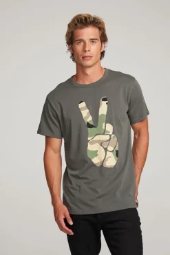 Sale Chaser Brand Camo Peace Mens Tee