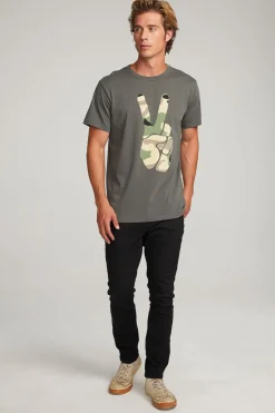 Sale Chaser Brand Camo Peace Mens Tee