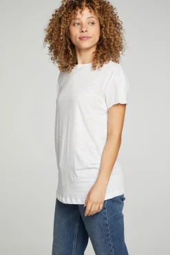 New Chaser Brand Cap Sleeve Crew Neck Tee