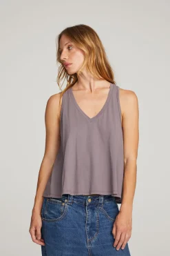 Cheap Chaser Brand Carmel Purple Sage Tank Top
