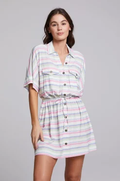 Hot Chaser Brand Carmela Positano Stripe Mini Dress