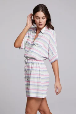 Hot Chaser Brand Carmela Positano Stripe Mini Dress