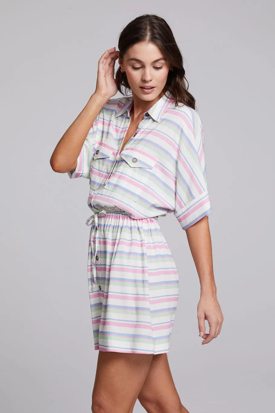 Hot Chaser Brand Carmela Positano Stripe Mini Dress