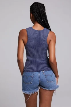 Clearance Chaser Brand Carnaby Washed Indigo Tank Top