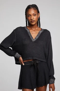 Fashion Chaser Brand Casey Licorice Henley