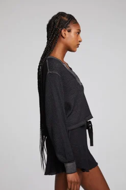 Fashion Chaser Brand Casey Licorice Henley