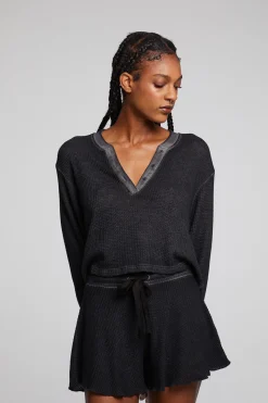 Fashion Chaser Brand Casey Licorice Henley