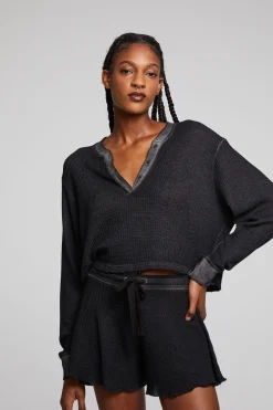 Fashion Chaser Brand Casey Licorice Henley