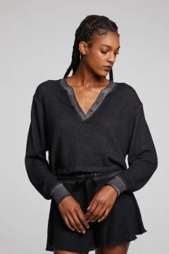 Fashion Chaser Brand Casey Licorice Henley