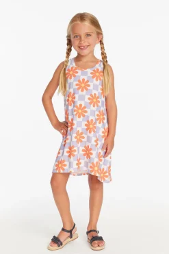 Online Chaser Brand Checkered Floral Girls Tank Dress