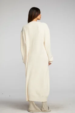 New Chaser Brand Chenille Sweater Knit Button Down Long Cardigan